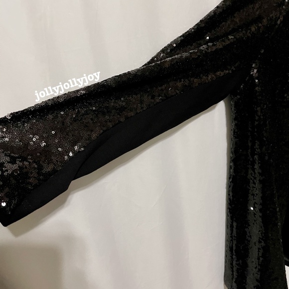 Torrid Sylvia Mollie Longline Sequin Black Blazer 2X - Picture 9 of 14